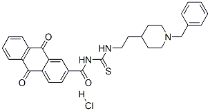CAS 登录号：145232-74-2， N-[2-(1-苄基哌啶-4-基)乙基硫代氨基甲酰]-9,10-二氧代蒽-2-甲酰胺盐酸盐