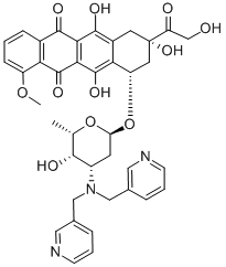 CAS#: 145785-64-4, 7-[4-(Bis(Pyridin-3-Ylmethyl)Amino)-5-Hydroxy-6-Methyloxan-2-Yl]Oxy-6,9,11-Trihydroxy-9-(2-Hydroxyacetyl)-4-Methoxy-8,10-Dihydro-7H-Tetracene-5,12-Dione