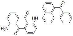 CAS 登录号：14608-27-6， 1-氨基-5-[(7-氧代-7H-苯并[de]蒽-3-基)氨基]蒽醌