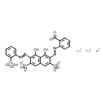 CAS 登录号：14674-83-0， 钠氢2-({7-[(2-砷苯基)偶氮]-1,8-二羟基-3,6-二磺酸-2-萘基}偶氮)苯甲酸酯(2:1:1)