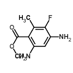 CAS 登录号：146948-50-7， 甲基4,6-二氨基-3-氟-2-甲基苯甲酸酯