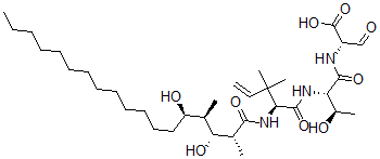 CAS 登录号：147334-89-2， (2S)-2-[[(2S,3R)-2-[[(2S)-2-[[(2R,3R,4R,5R)-3,5-二羟基-2,4-二甲基十八烷酰基]氨基]-3,3-二甲基戊-4-烯酰基]氨基]-3-羟基丁酰基]氨基]-3-氧代丙酸