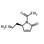 CAS 登录号：147637-81-8， (5R)-1-乙酰基-5-烯丙基-1,5-二氢-2H-吡咯-2-酮