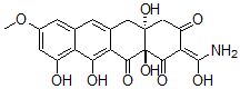 CAS#: 148084-40-6, (2Z,4aS,12aR)-2-(Amino-Hydroxymethylidene)-4a,10,11,12a-Tetrahydroxy-8-Methoxy-4,5-Dihydrotetracene-1,3,12-Trione