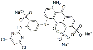 CAS#: 14835-74-6, Trisodium 5-Amino-8-[[4-[(4,6-Dichloro-1,3,5-Triazin-2-Yl)Amino]-3-Sulphonatophenyl]Amino]-9,10-Dihydro-9,10-Dioxoanthracenedisulphonate