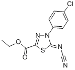 CAS 登录号：148367-71-9， 4-(4-氯苯基)-5-(氰基亚氨基)-4,5-二氢-1,3,4-噻二唑-2-羧酸乙酯