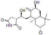 CAS#: 148717-91-3, (3R)-3-[(1S)-2-[(1R,3S,4aS,7S,8aS)-7-Chloro-3-Hydroxy-5,5,8a-Trimethyl-2-Methylidene-3,4,4a,6,7,8-Hexahydro-1H-Naphthalen-1-Yl]-1-Hydroxyethyl]Pyrrolidine-2,5-Dione