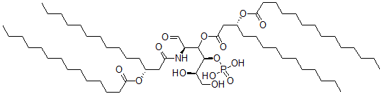 CAS 登录号：149118-02-5， [(3R)-1-[(2R,4S,5R)-5,6-二羟基-1-氧代-4-膦酰氧基-2-[[(3R)-3-十四烷酰氧基十四烷酰]氨基]己烷-3-基]氧基-1-氧代十四烷-3-基]十四烷酸酯