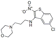 CAS 登录号：149338-22-7， 5-氯-N-(3-吗啉-4-基丙基)-2-硝基-1-苯并噻吩-3-胺