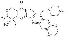 CAS#: 149882-10-0, (8S)-8-Ethyl-2,3-dihydro-8-hydroxy-15-((4-methyl-1-piperazinyl)methyl)-11H-1,4-Dioxino(2,3-g)pyrano(3',4':6,7)indolizino(1,2-b)quinoline-9,12(8H,14H)-dione