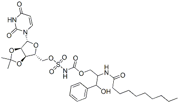 CAS#: 149992-49-4, [(2R)-2-(Decanoylamino)-3-Phenylpropyl] N-[[(4R,6R)-4-(2,4-Dioxopyrimidin-1-Yl)-2,2-Dimethyl-3a,4,6,6a-Tetrahydrofuro[3,4-d][1,3]Dioxol-6-Yl]Methoxysulfonyl]Carbamate
