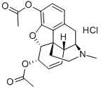 CAS 登录号：1502-95-0， O,O'-二乙酰基吗啡盐酸盐