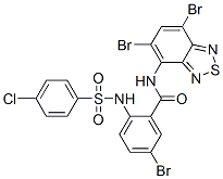 CAS#: 150355-01-4, 5-Bromo-2-[(4-Chlorophenyl)Sulfonylamino]-N-(4,6-Dibromo-2,1,3-Benzothiadiazol-7-Yl)Benzamide