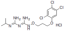 CAS 登录号：150374-62-2， (1E)-1-[氨基-[3-(2,4,5-三氯苯氧基)丙氧基氨基]亚甲基]-2-丙-2-基胍盐酸盐