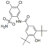 CAS 登录号：150457-38-8， 3,5-二叔丁基-N-(4,5-二氯-2-氨基磺酰基苯基)-4-羟基苯甲酰胺