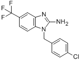 CAS#: 150493-34-8, 1-[(4-Chlorophenyl)Methyl]-5-(Trifluoromethyl)Benzimidazol-2-Amine