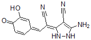 CAS 登录号：151013-48-8， (5Z)-3-氨基-5-[(2E)-1-氰基-2-(3-羟基-4-氧代-1-环己-2,5-二烯亚基)亚乙基]-1,2-二氢吡唑-4-甲腈