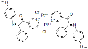 CAS 登录号：151306-13-7， 二(N-(4-甲氧基苯基)-alpha-苯甲酰基亚苄基胺)二-mu-氯二铂(II)