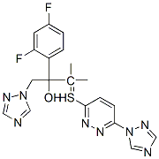 CAS 登录号：151856-47-2， 2-(2,4-二氟苯基)-3-甲基-1-(1,2,4-三唑-1-基)-3-[6-(1,2,4-三唑-1-基)哒嗪-3-基]硫基丁烷-2-醇