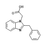 CAS 登录号：152342-26-2， (2-苄基-1H-苯并咪唑-1-基)乙酸