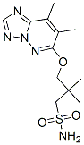 CAS 登录号：152537-58-1， 3-[(7,8-二甲基-[1,2,4]三唑并[5,1-f]哒嗪-6-基)氧基]-2,2-二甲基丙烷-1-磺酰胺