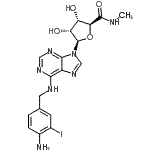 CAS 登录号：152918-27-9， (2S,3S,4R,5R)-5-{6-[(4-氨基-3-碘苄基)氨基]-9H-嘌呤-9-基}-3,4-二羟基-N-甲基四氢-2-呋喃甲酰胺
