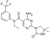 CAS#: 152939-42-9, 4-Amino-2-(4,4-Dimethyl-2-Oxoimidazolidin-1-Yl)-N-Ethyl-N-[3-(Trifluoromethyl)Phenyl]Pyrimidine-5-Carboxamide