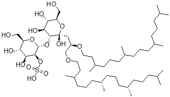 CAS#: 153085-58-6, [(2R,3S,4S,5S,6R)-2-[(2S,3R,4S,5S,6R)-2-[(2R)-2,3-Bis(3,7,11,15-Tetramethylhexadecoxy)Propyl]-2,4,5-Trihydroxy-6-(Hydroxymethyl)Oxan-3-Yl]Oxy-4,5-Dihydroxy-6-(Hydroxymethyl)Oxan-3-Yl] Hydrogen Sulfate