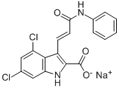 CAS#: 153436-22-7, 4,6-Dichloro-3-[(E)-3-Oxo-3-(Phenylamino)Prop-1-Enyl]-1H-Indole-2-Carboxylic Acid