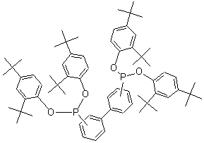 CAS 登录号：153453-64-6， [1,1'-联苯]二基二-亚磷酸四[2,4-二叔丁基苯基]酯