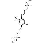 CAS 登录号：153912-33-5， 二钠3,3'-[(2,5-二溴-1,4-亚苯基)二(氧基)]二(1-丙烷磺酸酯)