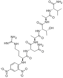 CAS 登录号：153919-61-0， N2-(2,4-二硝基苯基)-L-精氨酰-L-天冬氨酰胺酰-L-丙氨酰-L-苏氨酰-L-丙氨酰-L-缬氨酰胺