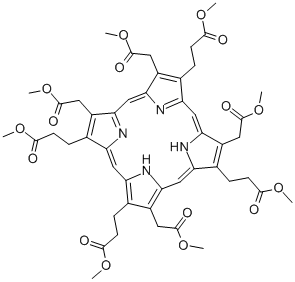 CAS#: 15435-60-6, 3,8,13,17-Tetrakis(2-Methoxy-2-Oxoethyl)-21H,23H-Porphine-2,7,12,18-Tetrapropanoicacid 2,7,12,18-Tetramethyl Ester