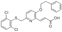 CAS#: 154413-61-3, (E)-3-[6-[(2,6-Dichlorophenyl)Sulfanylmethyl]-3-(2-Phenylethoxy)Pyridin-2-Yl]Prop-2-Enoic Acid