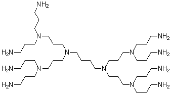 CAS 登录号：154487-83-9， 4,17-二(3-氨基丙基)-8,13-二(3-(二(3-氨基丙基)氨基)丙基)-4,8,13,17-四氮杂二十烷-1,20-二胺