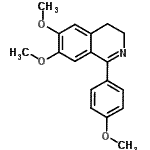 CAS 登录号：15462-83-6， 6,7-二甲氧基-1-(4-甲氧基苯基)-3,4-二氢异喹啉
