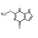 CAS 登录号：154819-41-7， 2-(甲硫基)-1,7-二氢-4H-吡咯并[2,3-d]嘧啶-4-酮