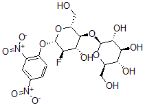 CAS 登录号：154862-23-4， (2S,3R,4S,5S,6R)-2-[(2R,3S,4S,5R,6S)-6-(2,4-二硝基苯氧基)-5-氟-4-羟基-2-(羟基甲基)四氢吡喃-3-基]氧基-6-(羟基甲基)四氢吡喃-3,4,5-三醇