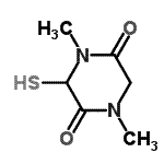 CAS#: 155090-97-4, 1,4-Dimethyl-3-Sulfanyl-2,5-Piperazinedione