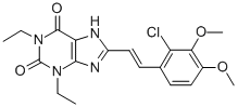 CAS#: 155271-42-4, 8-[(E)-2-(2-Chloro-3,4-Dimethoxyphenyl)Ethenyl]-1,3-Diethyl-7H-Purine-2,6-Dione
