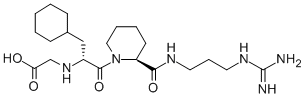 CAS 登录号：155415-08-0， 2-[[(2R)-3-环己基-1-[(2S)-2-[3-(二氨基亚甲基氨基)丙基氨基甲酰]哌啶-1-基]-1-氧代丙烷-2-基]氨基]乙酸