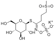 CAS 登录号：15592-36-6， 1-硫代-beta-D-吡喃葡萄糖 1-[4-(甲基磺酰基)-N-(磺基氧基)丁烷亚氨酸酯] 单钾盐