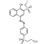 CAS 登录号：156122-91-7， 钾1-羟基-4-[(E)-{4-[(2-羟基乙基)磺酰基]苯基}偶氮]-2-萘磺酸酯