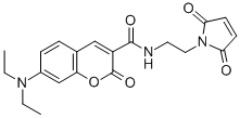 CAS 登录号：156571-46-9， 7-二乙基氨基-N-[2-(2,5-二氧代吡咯-1-基)乙基]-2-氧代苯并吡喃-3-甲酰胺