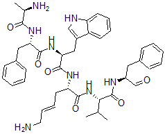 CAS 登录号：156586-93-5， (E,2S)-6-氨基-2-[[(2S)-2-[[(2S)-2-[[(2R)-2-氨基丙烷酰基]氨基]-3-苯基丙酰基]氨基]-3-(1H-吲哚-3-基)丙酰]氨基]-N-[(2S)-3-甲基-1-氧代-1-[[(2S)-1-氧代-3-苯基丙烷-2-基]氨基]丁烷-2-基]己-4-烯酰胺