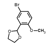CAS 登录号：156603-10-0， 2-(5-溴-2-甲氧基苯基)-1,3-二氧戊环