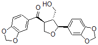 CAS 登录号：157207-93-7， 1,3-苯并二氧戊环-5-基-[(3S,4R,5S)-5-(1,3-苯并二氧戊环-5-基)-4-(羟基甲基)四氢呋喃-3-基]甲酮