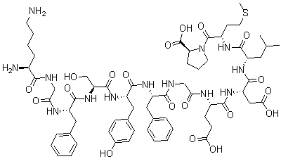 CAS 登录号：157877-99-1， L-赖氨酰甘氨酰-L-苯丙氨酰-L-丝氨酰-L-酪氨酰-L-苯丙氨酰甘氨酰-L-alpha-谷氨酰-L-alpha-天冬氨酰-L-亮氨酰-L-蛋氨酰-L-脯氨酸