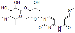 CAS 登录号：157878-02-9， (E)-N-[1-[5-(5-二甲基氨基-3,4-二羟基-6-甲基四氢吡喃-2-基)氧基-4-羟基-6-甲基四氢吡喃-2-基]-2-氧代嘧啶-4-基]-3-甲硫基丙-2-烯酰胺