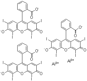 CAS 登录号：15790-05-3， 2-(2,4,5,7-四碘-6-氧代-3-氧代-3H-氧杂蒽-9-基)苯甲酸铝盐